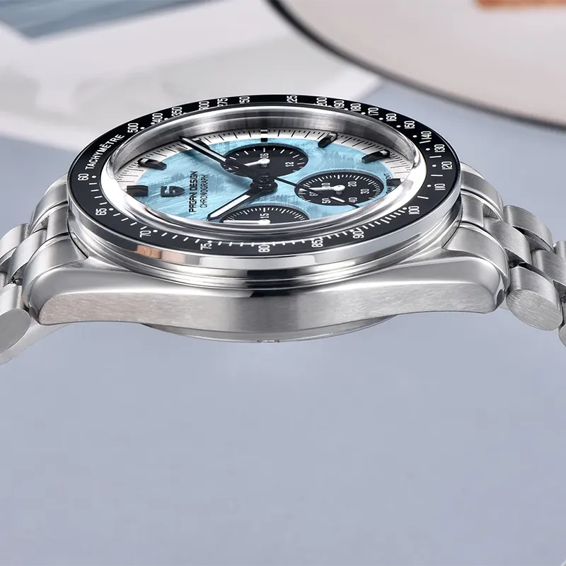 Pagani Design PD-1701 Speedmaster Chronograph Light Blue Dial Men's Watch